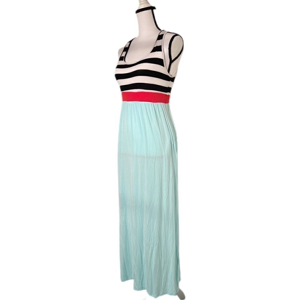 Color Block Pocket Maxi Dress NWOT - Picture 2 of 8